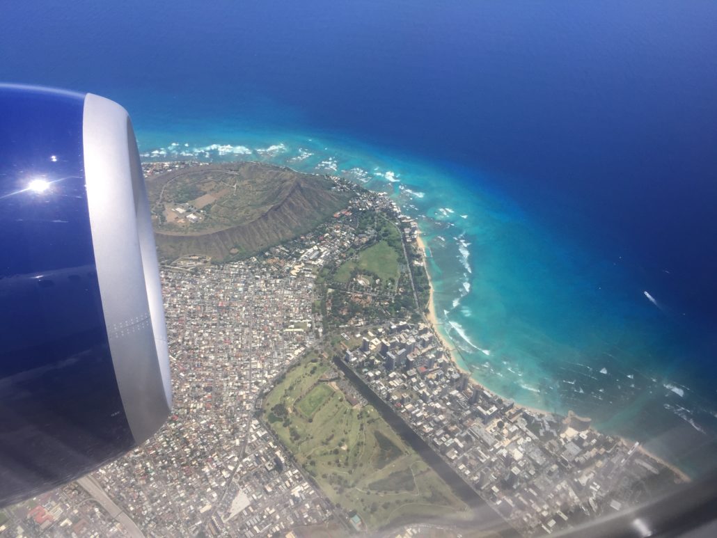 oahu from the plane