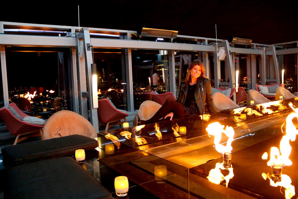 Firepits on the roof of InterContinental Downtown LA