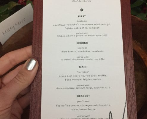 Chef Garcia's Menu